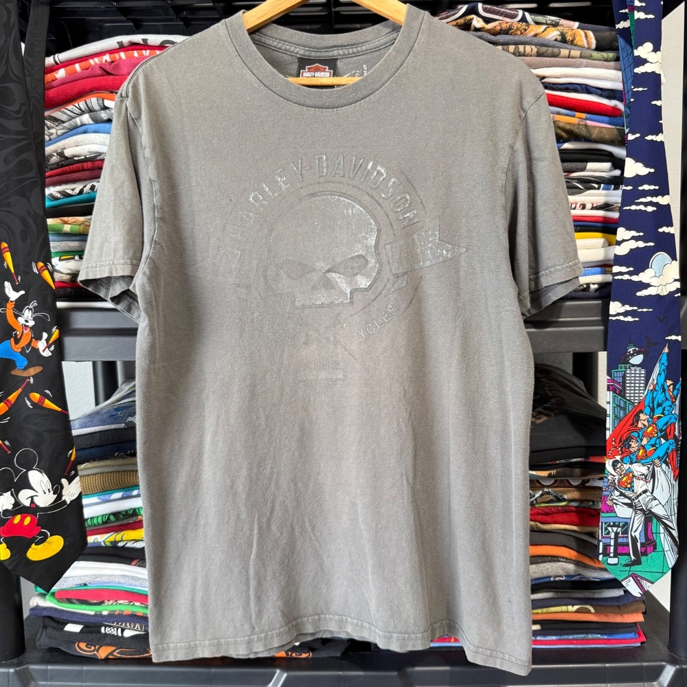 Vintage Gray Harley-Davidson San Antonio Alamo City Graphic T-Shirt Size M